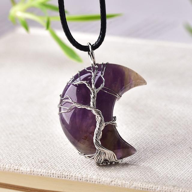 COLLAR MEDIA LUNA "ÁRBOL DE LA VIDA"