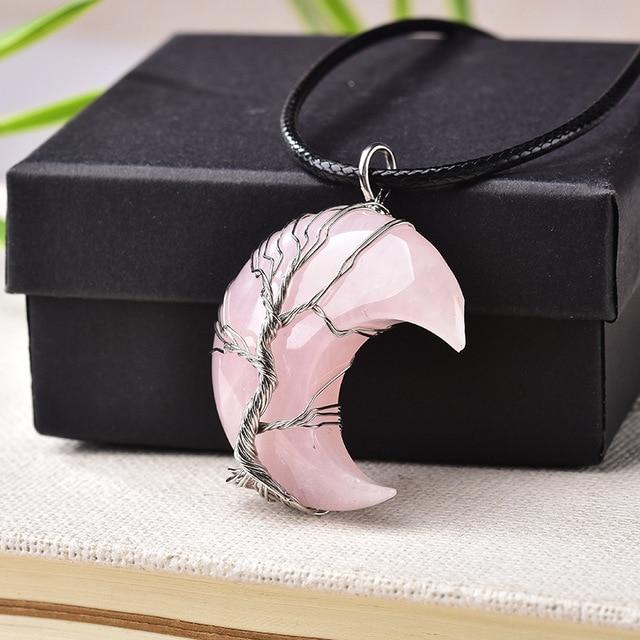 COLLAR MEDIA LUNA "ÁRBOL DE LA VIDA"