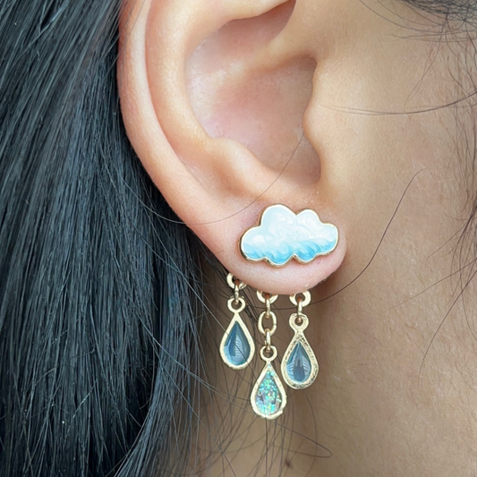 PENDIENTES DE GOTA DE LLUVIA (PAR) 