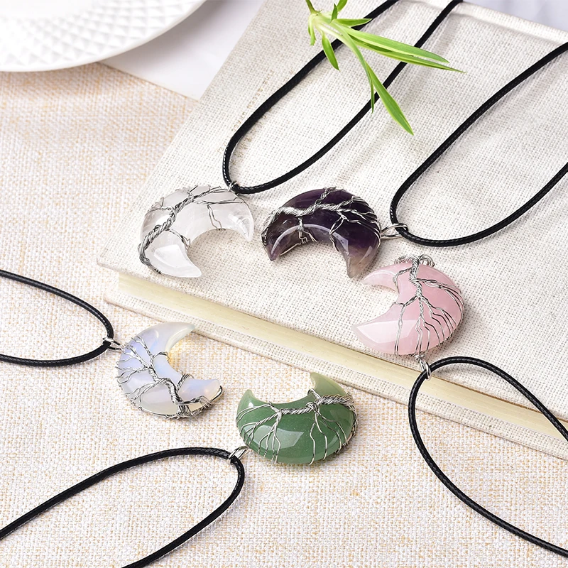 COLLAR MEDIA LUNA "ÁRBOL DE LA VIDA" 