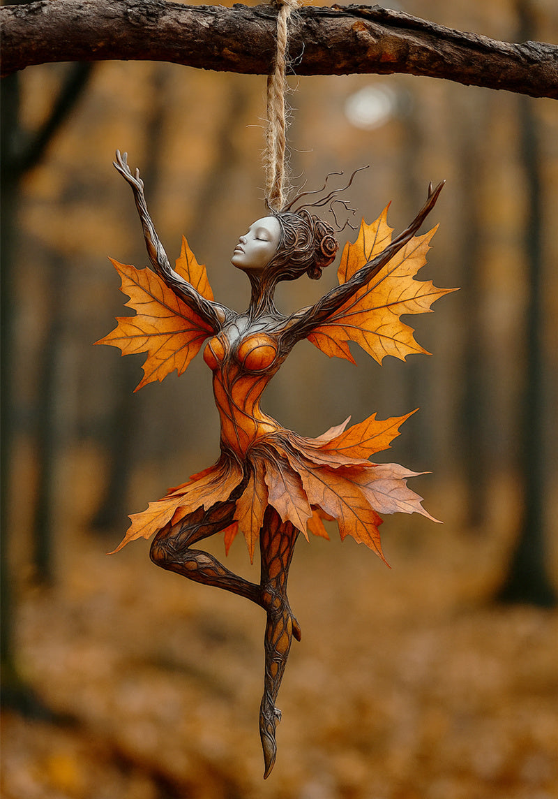 Autumn Leaf Ballerina Ornaments
